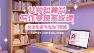女频短篇写作变现系统课，快速掌握市场热门套路，实现从写作小白到变现达人的蜕变-阿鑫