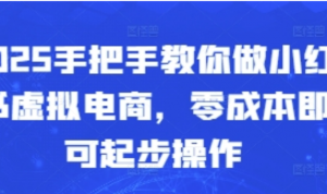 2025手把手教你做小红书虚拟电商,零成本即可起步操作-阿鑫