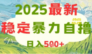 2025最新暴力自撸项目，日入5张+，可矩阵操作【揭秘)-阿鑫