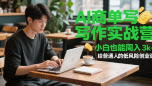AI商单写作实战营，小自也能周入3k+，给普通人的低风险创业课-阿鑫