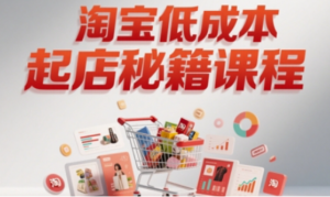 淘宝低成本起店系统课，助你快速起店，实现弯道超车-阿鑫