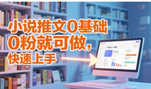小说推文0基础入门教程，0粉就可做，快速上手-阿鑫