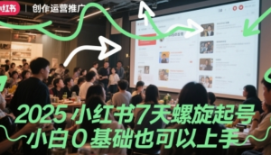 小红书7天螺旋起号,小白0基础也可以上手-阿鑫
