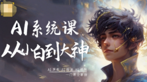 AI系统课程,从小白到大神系统学AI,AI声音-AI绘画-AI视频一门课全掌握-阿鑫