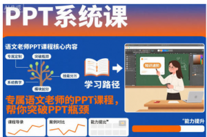 PPT系统课，专属语文老师的PPT课程，帮你突破PPT瓶颈-阿鑫